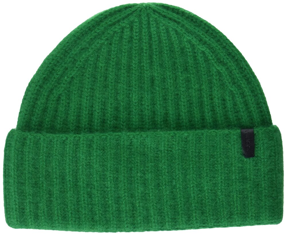 4195 Boiled Cashmere Chunky Half Cardigan Knit Hat,Emerald,OS